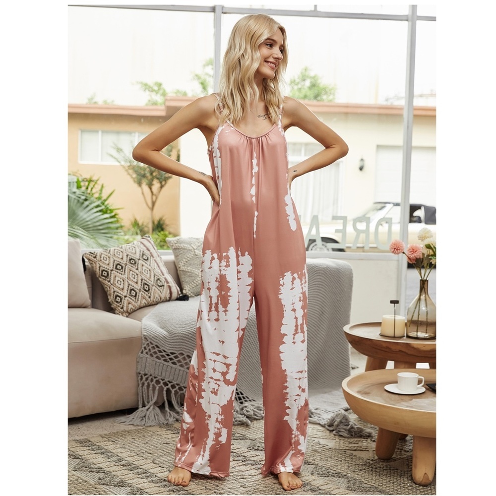 Tie Dye Cami Loungewear Jumpsuit